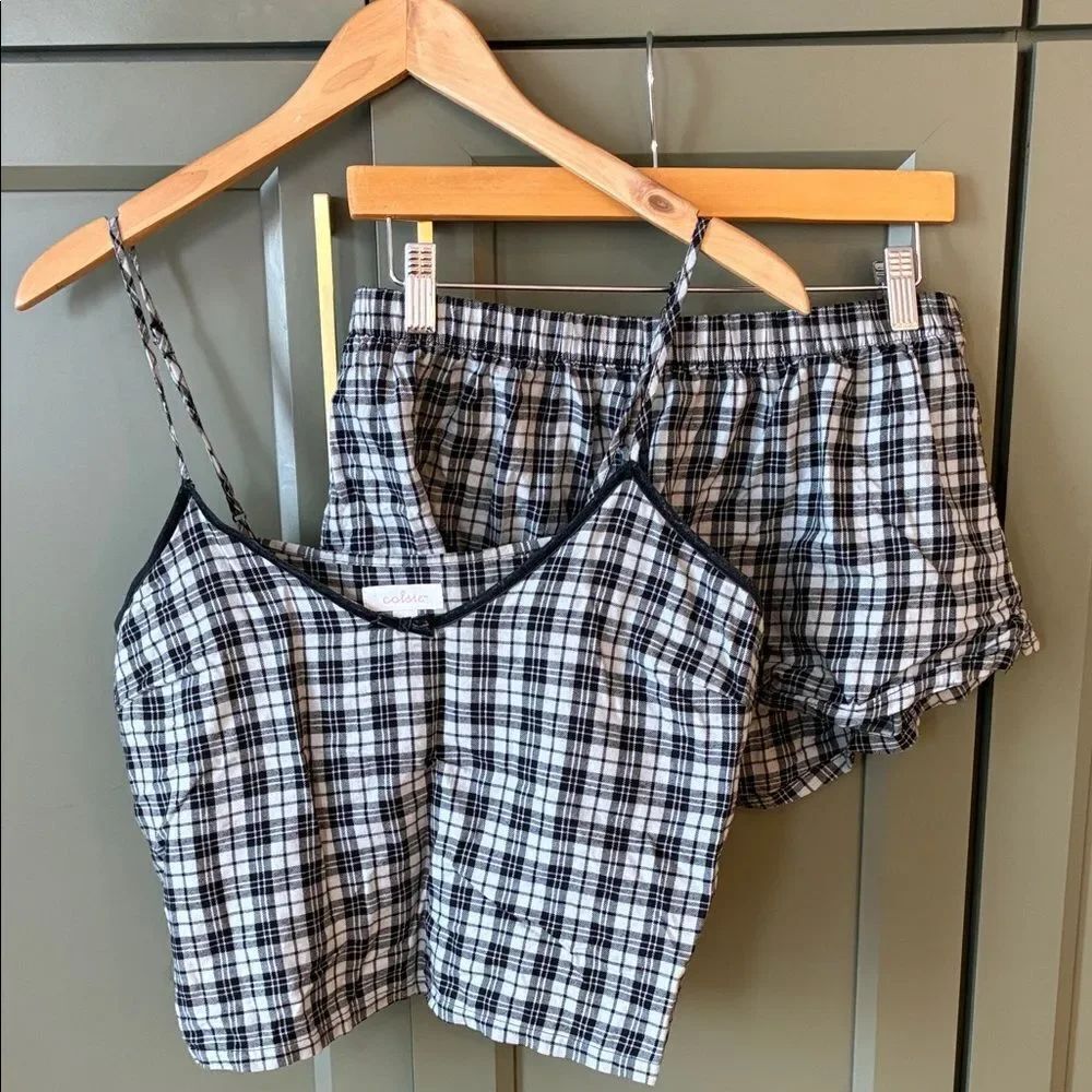 Colsie Black and White Checkered Set